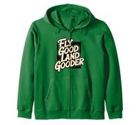 Volare Buona Terra Gooder Divertente Pilota Detto Umorismo Aviazione Felpa con Cappuccio