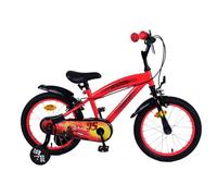 Disney Cars Bicicletta per bambini da 16 pollici, colore rosso, con due freni a mano, sicurezza, comfort e divertimento in uno!
