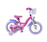 Volare Disney Minnie Bici - Ragazza - 14 Pollici - Rosa - Due Freni a Mano