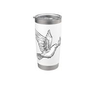 Volare solitario colomba della pace piccione amante degli uccelli regalo uomo donna Bicchiere termico in acciaio inox doppia parete