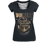 Volbeat Anchor Donna T-Shirt Nero 100% Cotone Regular