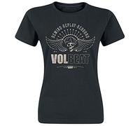 Volbeat Skullwing - Rewind, Replay, Rebound Donna T-Shirt Nero 100% Cotone Regular