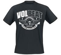 Volbeat Skullwing Ribbon Unisex T-Shirt Nero 100% Cotone Regular