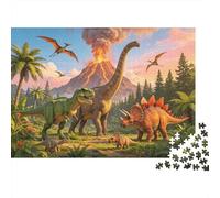 Volcanic Eruption Puzzle per Adults 1000Pc Riciclabile Carta Dinosaur Valley Jigsaw Puzzle Educational Gioco Challenge Ideal per Familiare E Friends Gifts 70x50cm/1000pcs