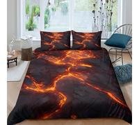 volcanic flowsSet Di Copripiumino morbida 3 pezzi motivo 3D con cerniera natural lava patterns copripiumino con federa soffice ultra morbido e traspirante for bambini adulti ragazzi King（220x240cm）