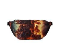 Volcano 3 Stampa Crossbody Marsupio Con Cinghia Regolabile Marsupio Hip Pack Per Viaggiare Corsa Escursionismo