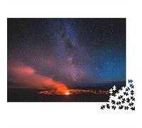 Volcano Under Stars 1000 Pezzi Cartone Extra Spesso Puzzle Classico Senior Jigsaw Entusiasti Sfida Del Gioco Educativo 70x50cm/1000pcs