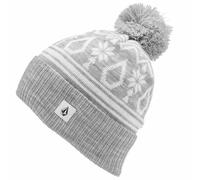 Volcom Argenta Beanie Cappello a Palloncino Berretto Knit Damen Invernale Grigio