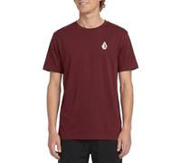 Volcom Blaquedout Short Sleeve Tee T-Shirt, Port, M Uomo