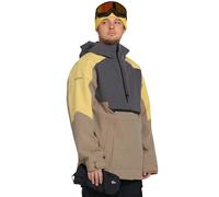 Volcom Brighton Pullover Giacca Snowboard da Uomo Sci a Vento Braun / Giallo