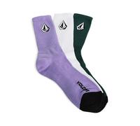 Volcom Calze Crew Full Stone Mix, Confezione 3 Pack, Multicolore