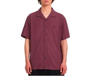Volcom - Camicia casual - Single Stone SS Shirt Pistol Punch per Uomo - Taglia L - Viola