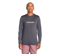 Volcom Camicia da sole leggera a maniche lunghe da uomo, Nero asfalto, XL
