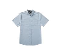 Volcom Camicia da Uomo a Maniche Corte Everett Oxford – Wrecked Indigo / Indaco Distrutto, M