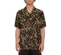 Volcom Camicia da Uomo Bold Moves a Maniche Corte con Bottoni, Marrone Zenzero, S, Marrone Zenzero, S