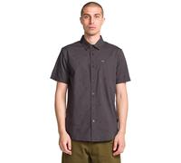 Volcom Camicia da Uomo Patterson a Maniche Corte con Bottoni, Nero, S