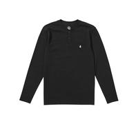 Volcom Camicia Termica Henley a Maniche Lunghe da Uomo Russel a Maniche Lunghe Henley, Nero, XL