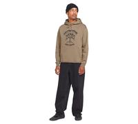 Volcom Catch 91 Pullover Hooded Fleece Sweatshirt Maglia di Tuta, Legno di Teak, M Uomo