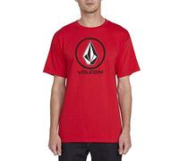 Volcom Crisp Stone - Maglietta a Maniche Corte da Uomo, Rosso, M