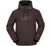 Volcom D.I. Fleece Hoodie Da Uomo Pullover Maglione Marrone