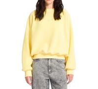 Volcom - Felpa collo rotondo donna in pile - Piou Crew W Dawn Yellow per Donne - Taglia S - Giallo