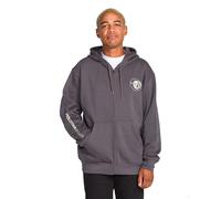 Volcom Felpa da uomo in pile con cappuccio e cerniera, Brute Asfalto Nero, Medium