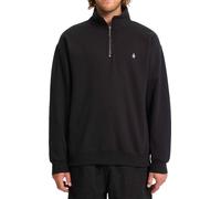 Volcom - Felpa di pile da uomo con mezza zip - Single Stone Quarter Zip Black per Uomo in Cotone - Taglia L - Nero