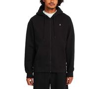 Volcom - Felpa di pile da uomo con zip - Single Stone Zip Black per Uomo in Cotone - Taglia M - Nero Nero M
