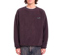Volcom - Felpa di pile - Too Kool Lse Crew Raisin per Uomo - Taglia XL - Viola