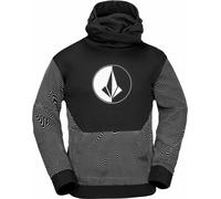 Volcom - Felpa idrofoba con cappuccio - Hydro Riding Hoodie Black Print per Uomo - Taglia S - Nero