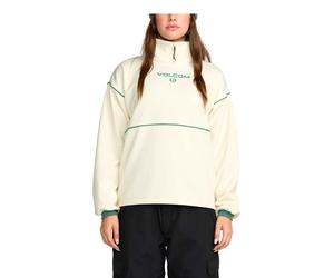 Volcom - Felpa idrorepellente con mezza zip - Hydro 1/4 Zip W Bone per Donne - Taglia S - Bianco