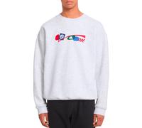 Volcom - Felpa in cotone - Fa Carrau Crew Bone Heather per Uomo in Cotone - Taglia L - Grigio