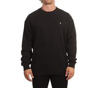 Volcom Felpa Uomo Single Stone Crew, Nero, S