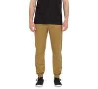 Volcom Frickin Slim Jogger Pant Pantaloni, Kaki Scuro 1, M Uomo