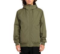 Volcom - Giacca con cappuccio spesso da uomo - Hernan 10K Jacket Wintermoss per Uomo in Pelle - Taglia L - Verde Verde L