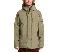 Volcom - Giacca con cappuccio spesso da uomo - Stoke Stone II 10K Jacket Wintermoss per Uomo in Pelle - Taglia XL - Verde