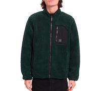 Volcom - Giacca in pile sherpa con cerniera - Muzzer Fuzzar Zip Scarab per Uomo in Silicone - Taglia L - Verde