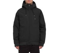Volcom - Giacca spessa con cappuccio - Hernan 10K Jacket Black per Uomo in Pelle - Taglia S - Nero