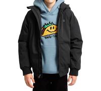 Volcom - Giacca spesso con cappuccio - Hernan 10K Jacket Black in Pelle - Taglia M - Nero Nero M