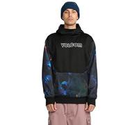 Volcom Hydro Fleece - Felpa da equitazione da uomo, impermeabile, con cappuccio antivento e fori per i pollici, Spazio Aloha, Medium