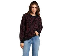 Volcom In A Meowment Sweatr Felpa, Donna, Black Combo, XS