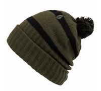 Volcom Jump Stalker Beanie Berretto di Maglia con Pon Balaclava Verde Oliva