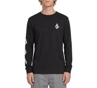 Volcom Maglietta a Maniche Lunghe da Uomo con Simbolo di Deadly Stones, Nero, L