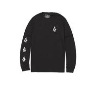 Volcom Maglietta a Maniche Lunghe da Uomo con Simbolo di Deadly Stones, Nero - Nuovo, M