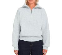 Volcom - Maglione con mezza cerniera - Voltrane Sweater W Bone Heather per Donne - Taglia S - Grigio