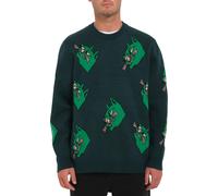 Volcom - Maglione di cotone - Fa Nando Von Arb Swtr Ponderosa Pine per Uomo in Cotone - Taglia L - Blu