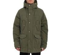 Volcom - Parka foderato in sherpa - Starget 5K Parka Military per Uomo in Pelle - Taglia S - Kaki