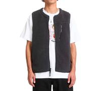 Volcom - Pile con zip da uomo senza maniche - Arch Stone Vest Asphalt Black per Uomo in Poliestere Riciclato - Taglia L - Nero