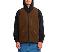 Volcom - Pile con zip da uomo senza maniche - Snowdrift Vest Brown per Uomo - Taglia L - Marrone