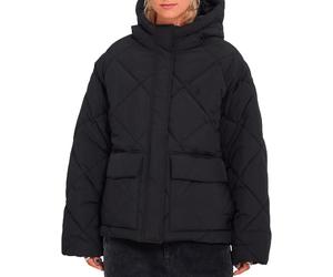 Volcom - Piumino impermeabile con cappuccio - Out Of Boxy Puff W Black per Donne in Nylon - Taglia S - Nero